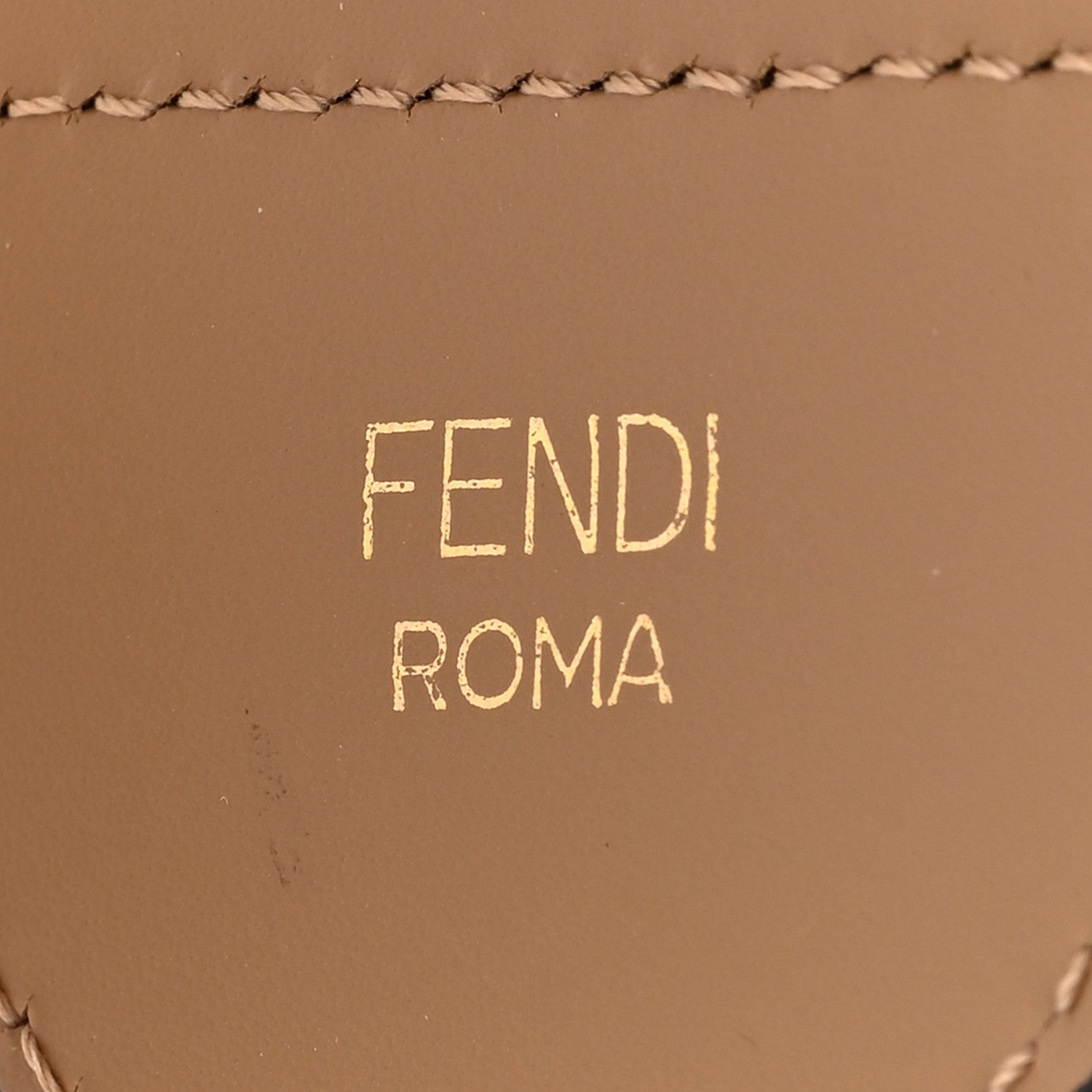 Fendi Ribbon Vitello King FF 1974 Adjustable Strap You Poudre Cuoio Miele Scuro 3 of 3