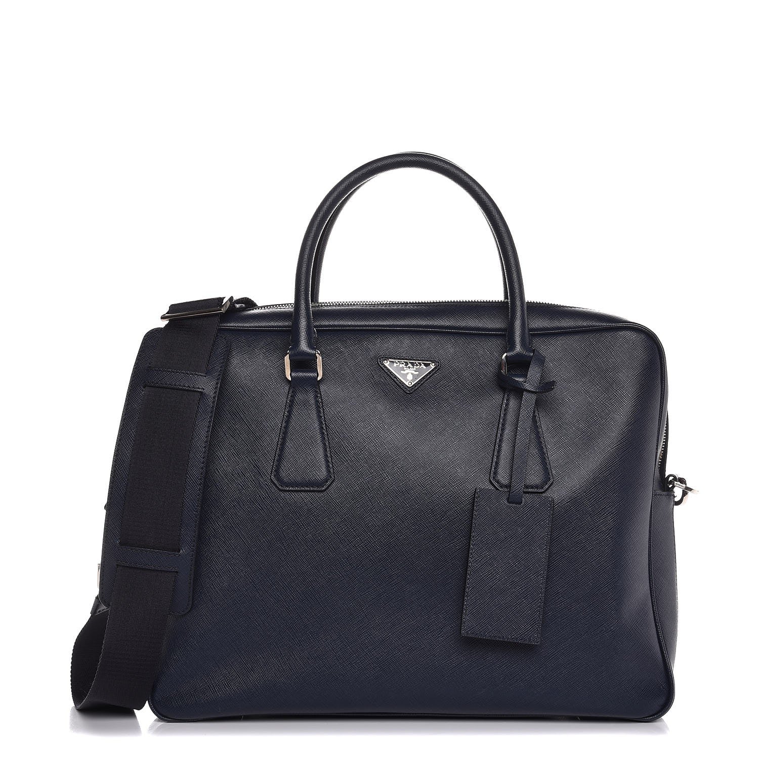 Prada Saffiano Travel Briefcase Baltico 1 of 8