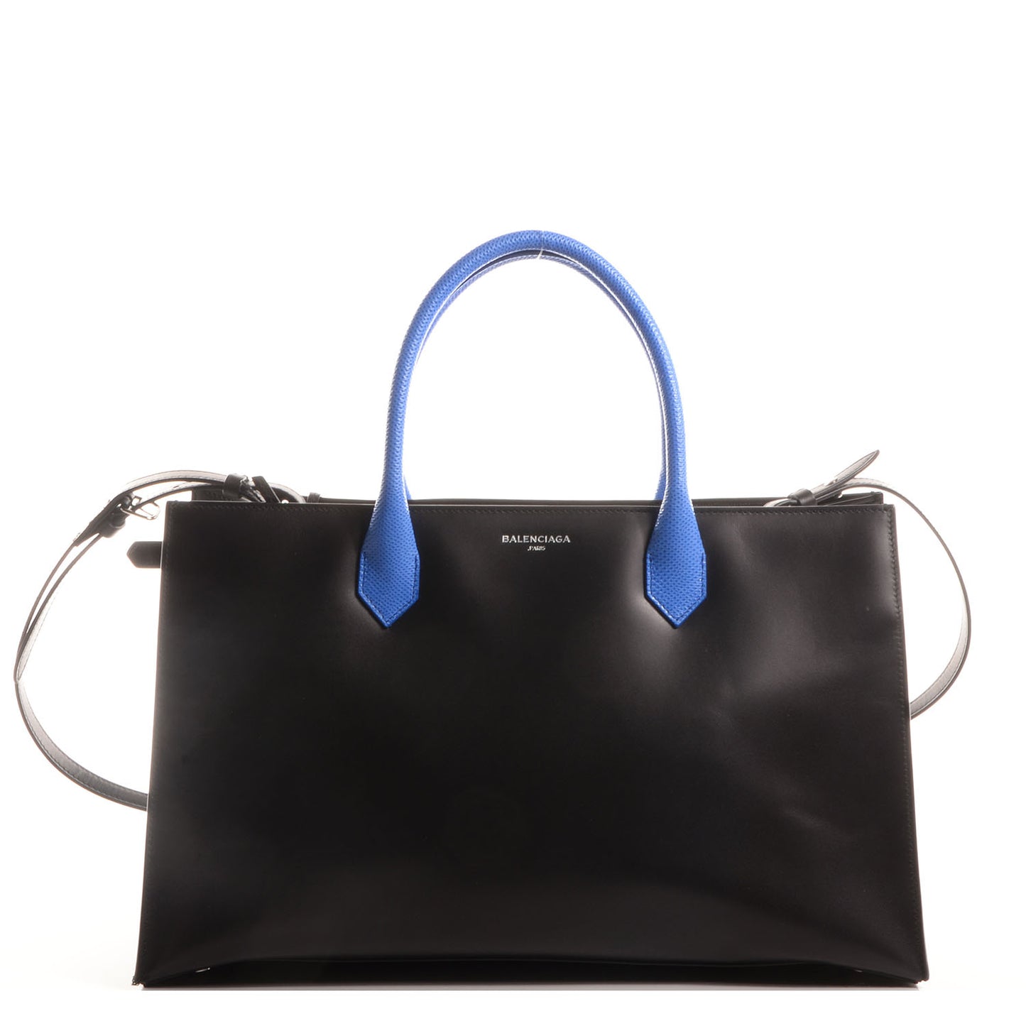 Calfskin Karung S Padlock Nude Work Black Electric Blue