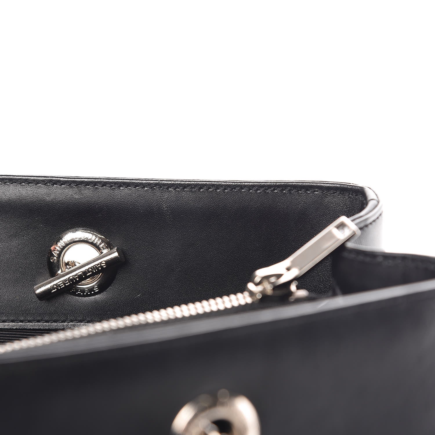 Saint Laurent Calfskin Classic Monogram Shopping Bag Black 16 of 20