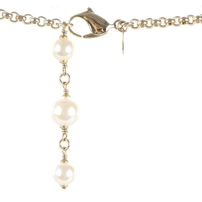 Chanel Enamel Pearl CC Long Necklace Gold 4 of 5
