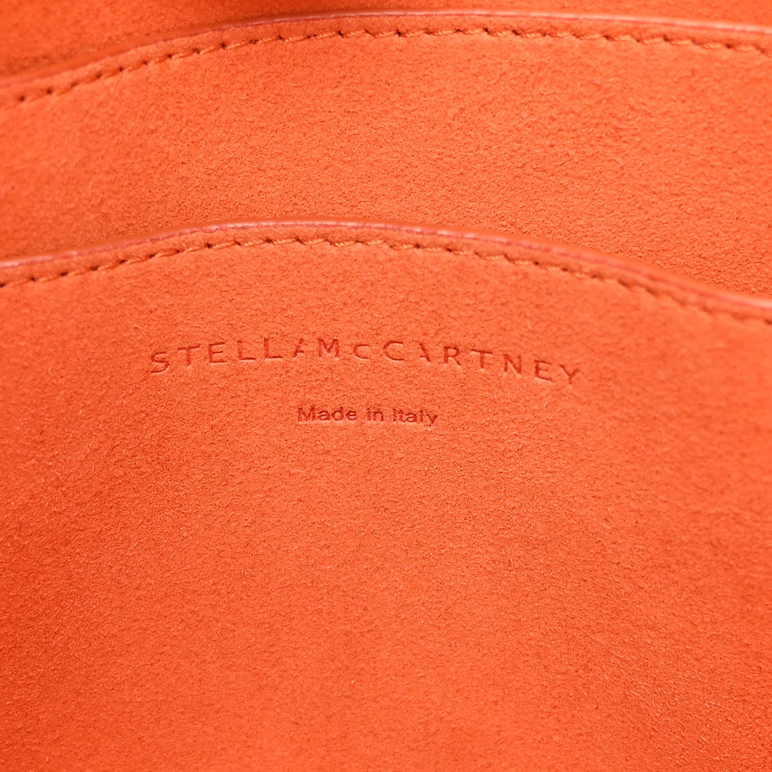Stella McCartney Eco Alter Nappa Perforated Logo Mini Crossbody Orange 6 of 10