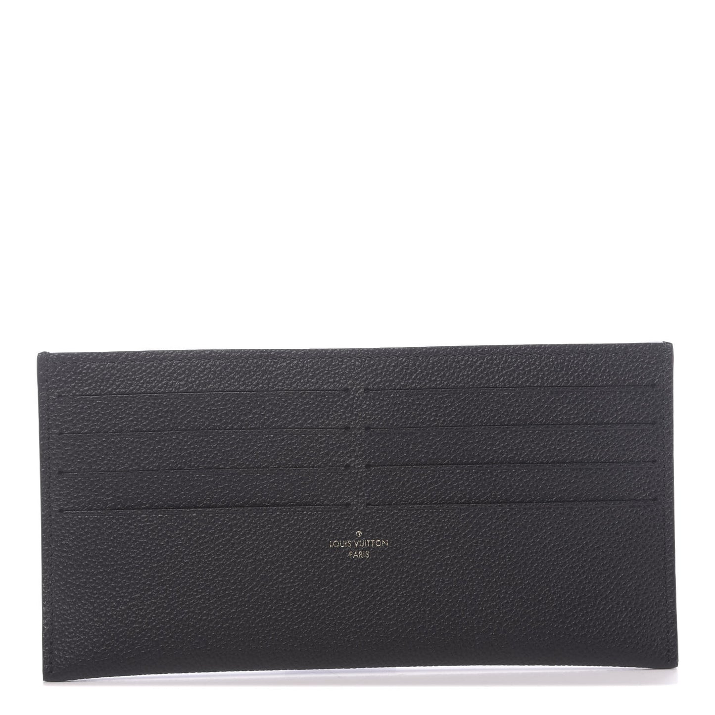 Calfskin Felicie Chain Wallet Card Holder Insert Black