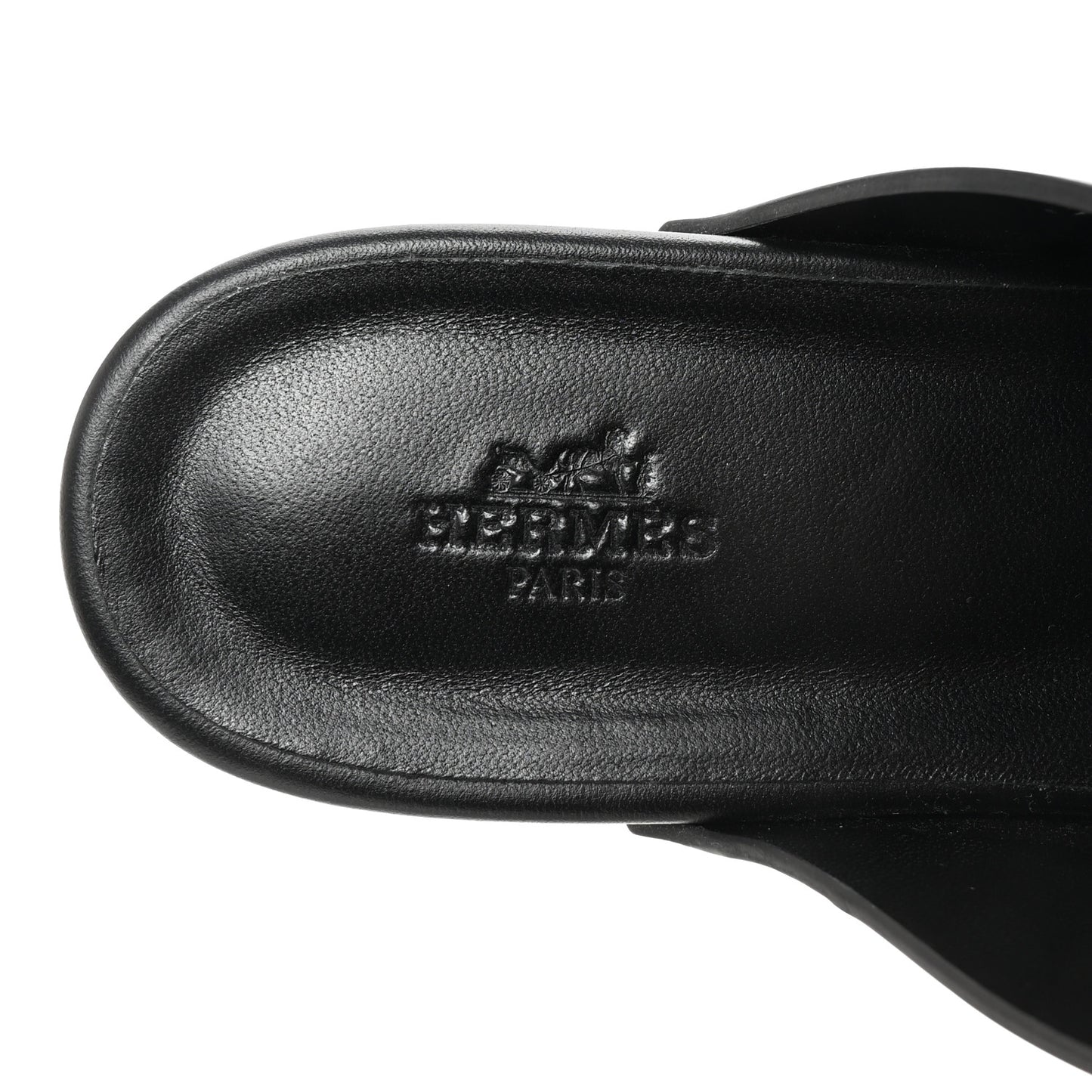 Calfskin Ellipse Sandals 40 Black