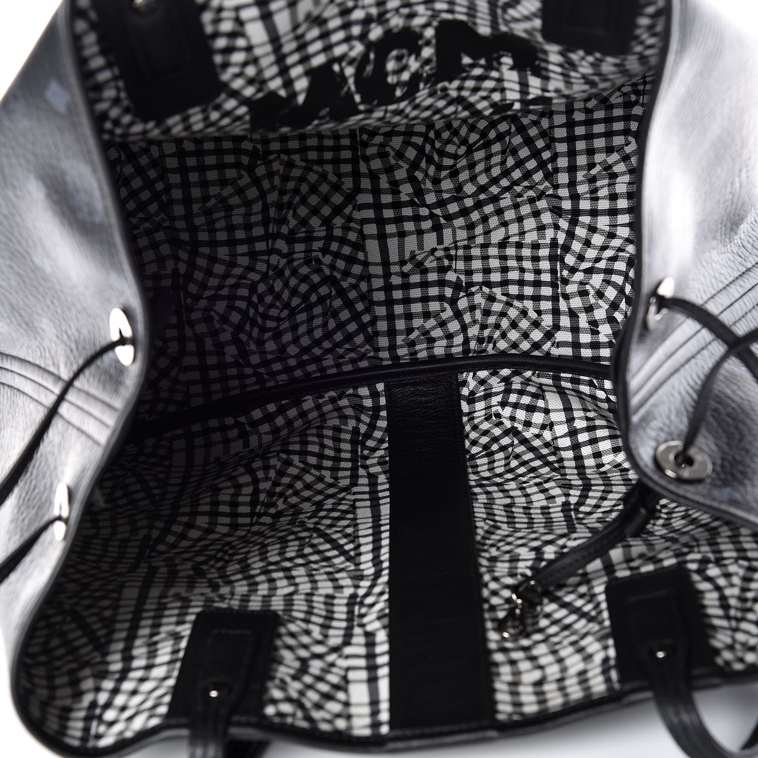 MCM Visetos Large Liz Reversible Shopper Tote Black 8 of 17