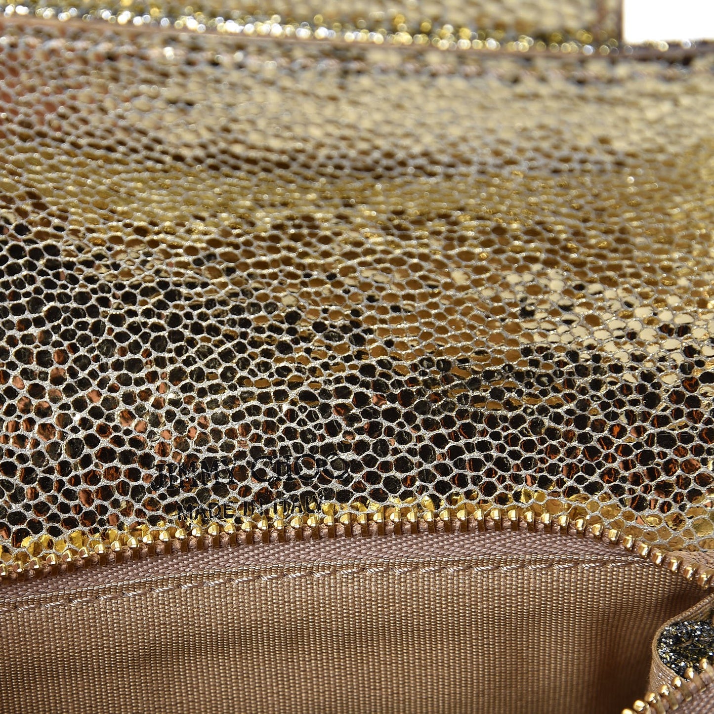Glitter Fabric Mini Rebel Crossbody Bag Gold