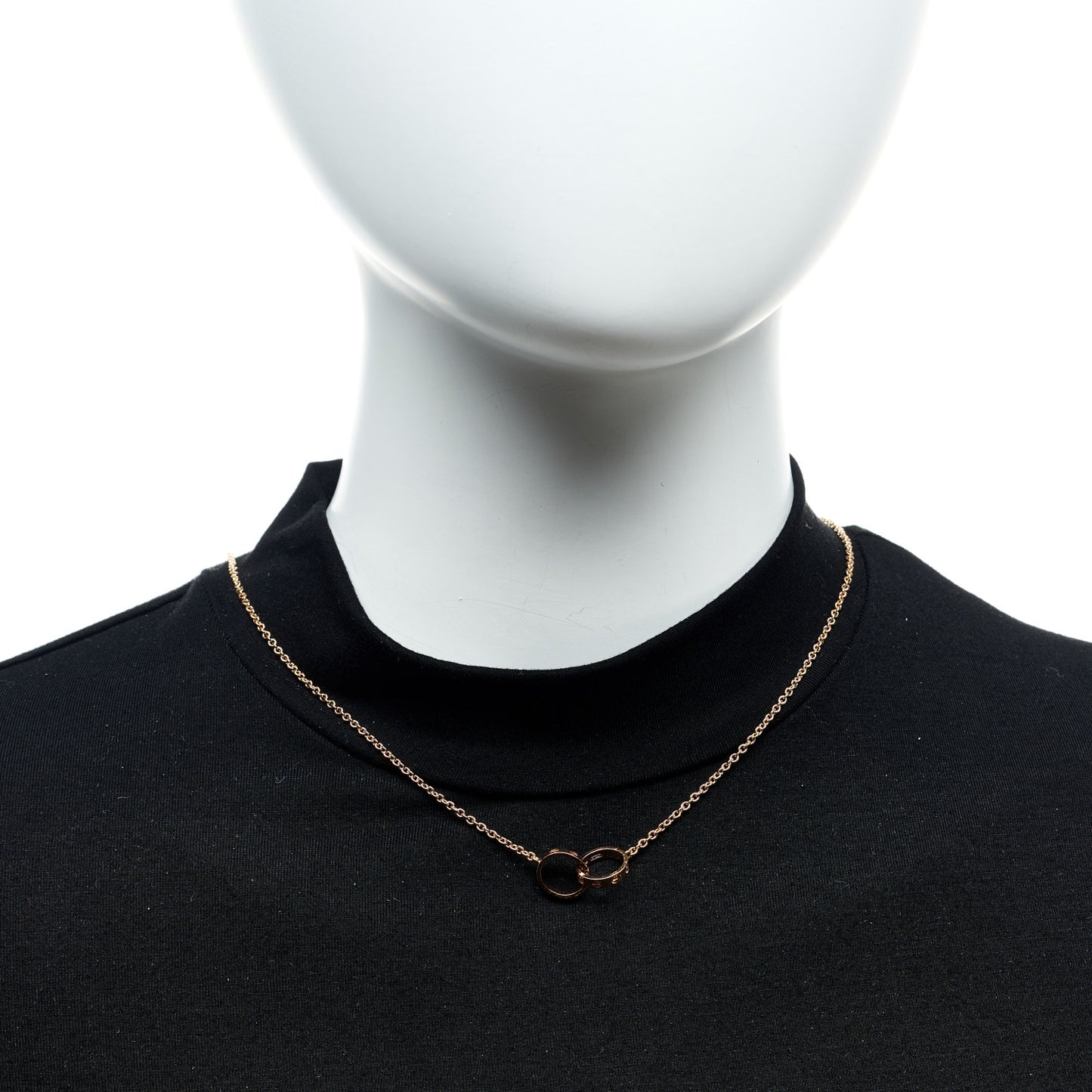 18K Pink Gold Interlocking LOVE Necklace
