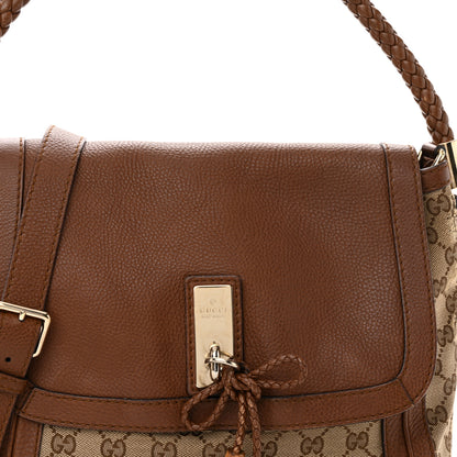 Gucci Monogram Calfskin Medium Bella Flap Bag Brown 8 of 19