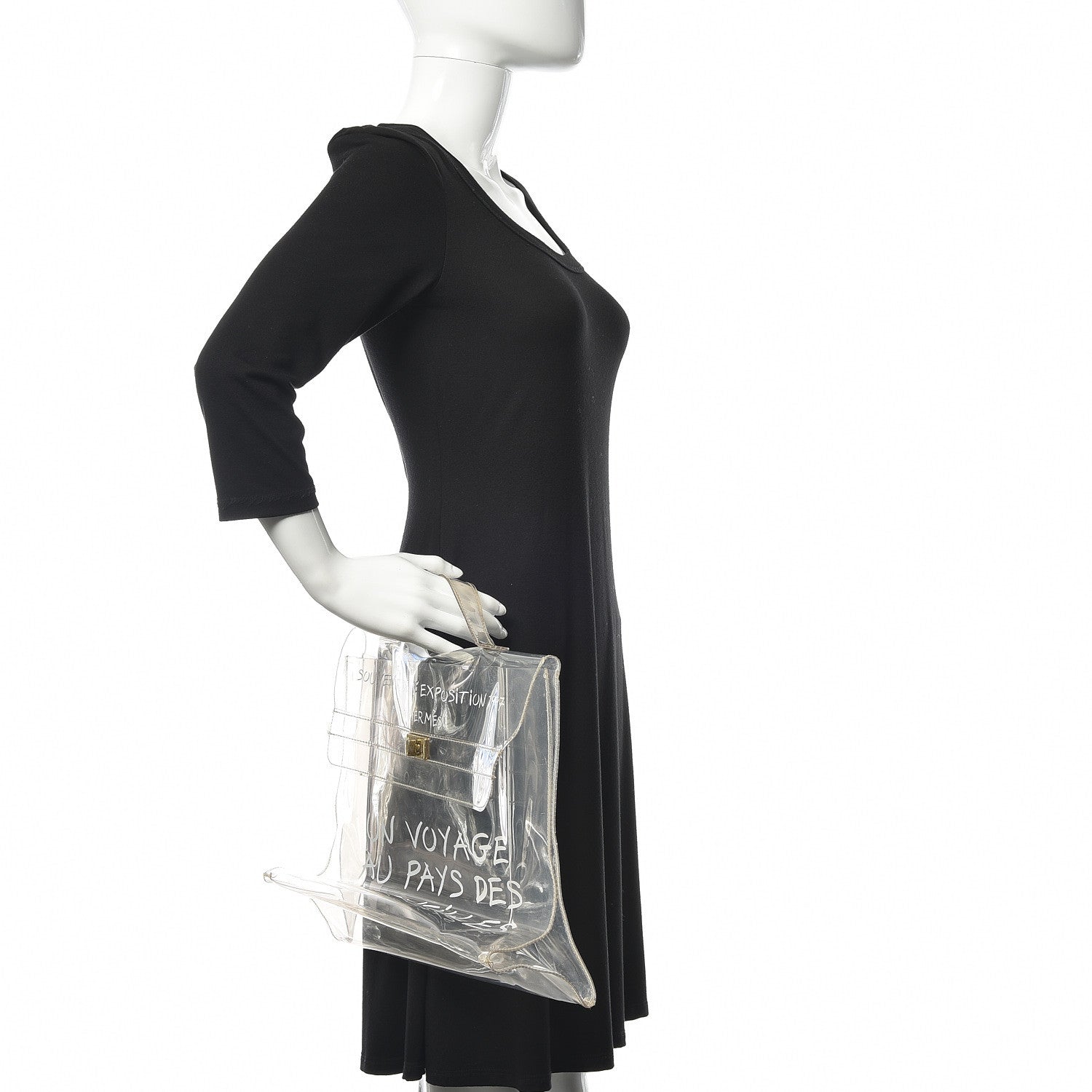 Hermes Vinyl Souvenir De L'Exposition Kelly Transparent 2 of 7
