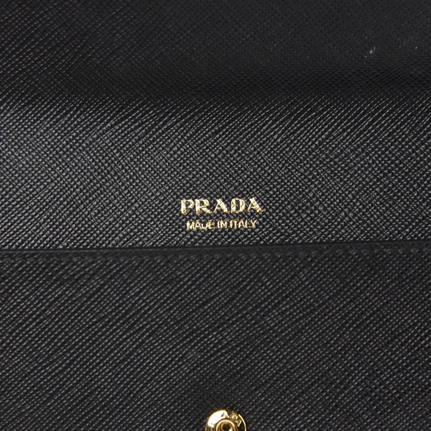 Prada Saffiano Letter Envelope Wallet Black 7 of 9