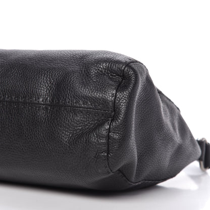 Prada Vitello Daino Shoulder Flap Bag Black 7 of 10