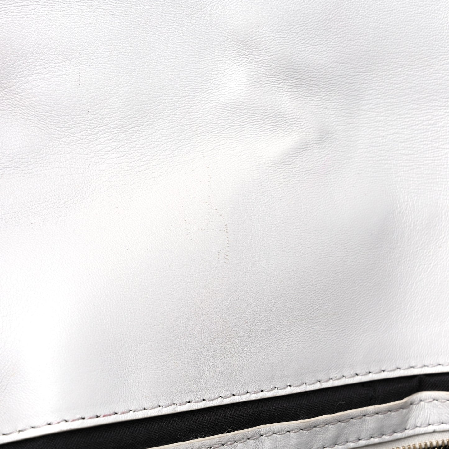 Nappa FF 1974 Embossed Baguette White
