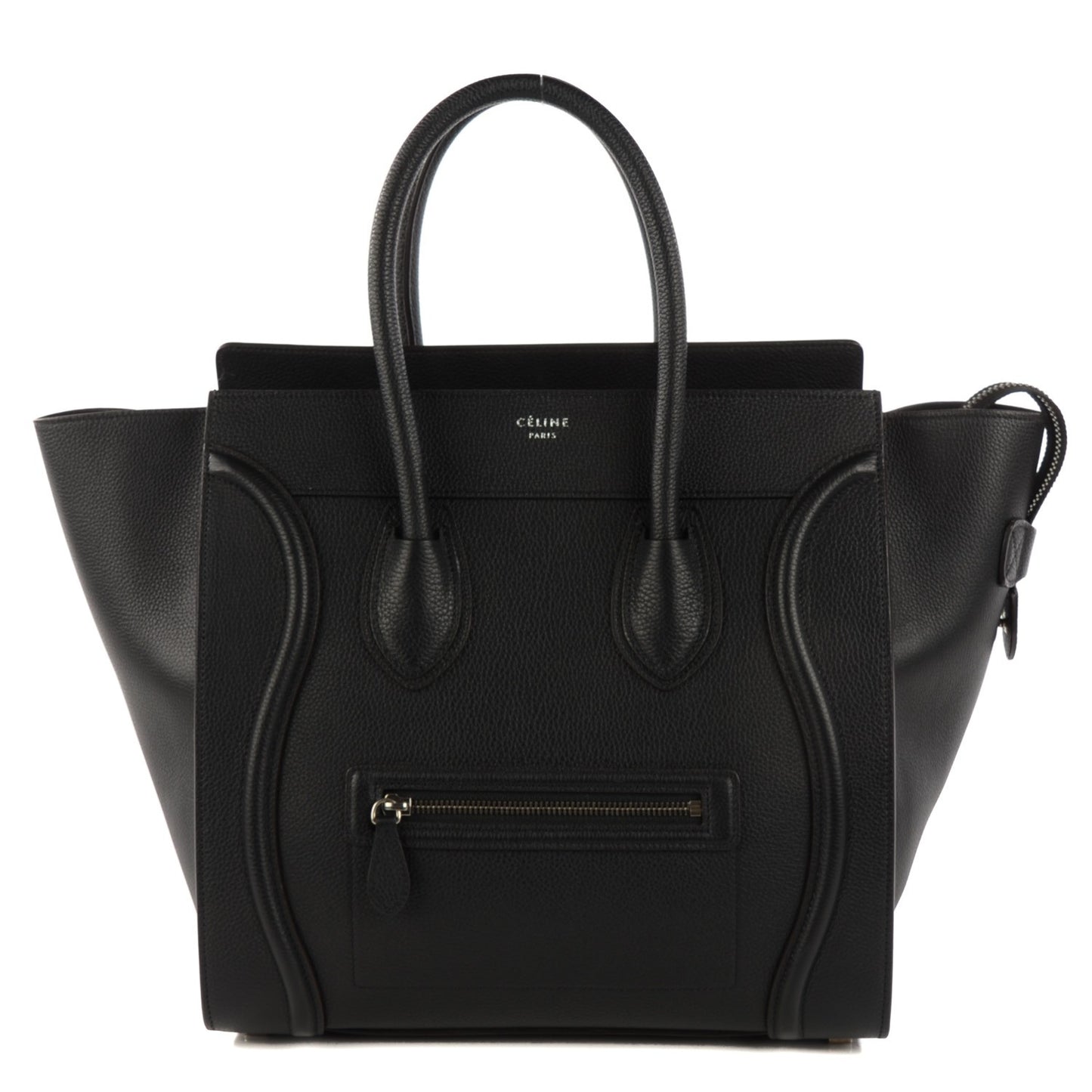 Drummed Calfskin Mini Luggage Black