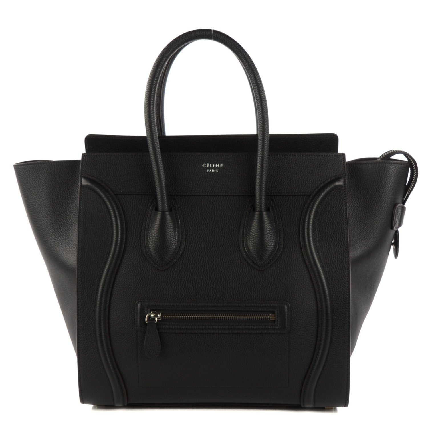 Celine Drummed Calfskin Mini Luggage Black 1 of 8