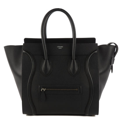 Celine Drummed Calfskin Mini Luggage Black 1 of 8