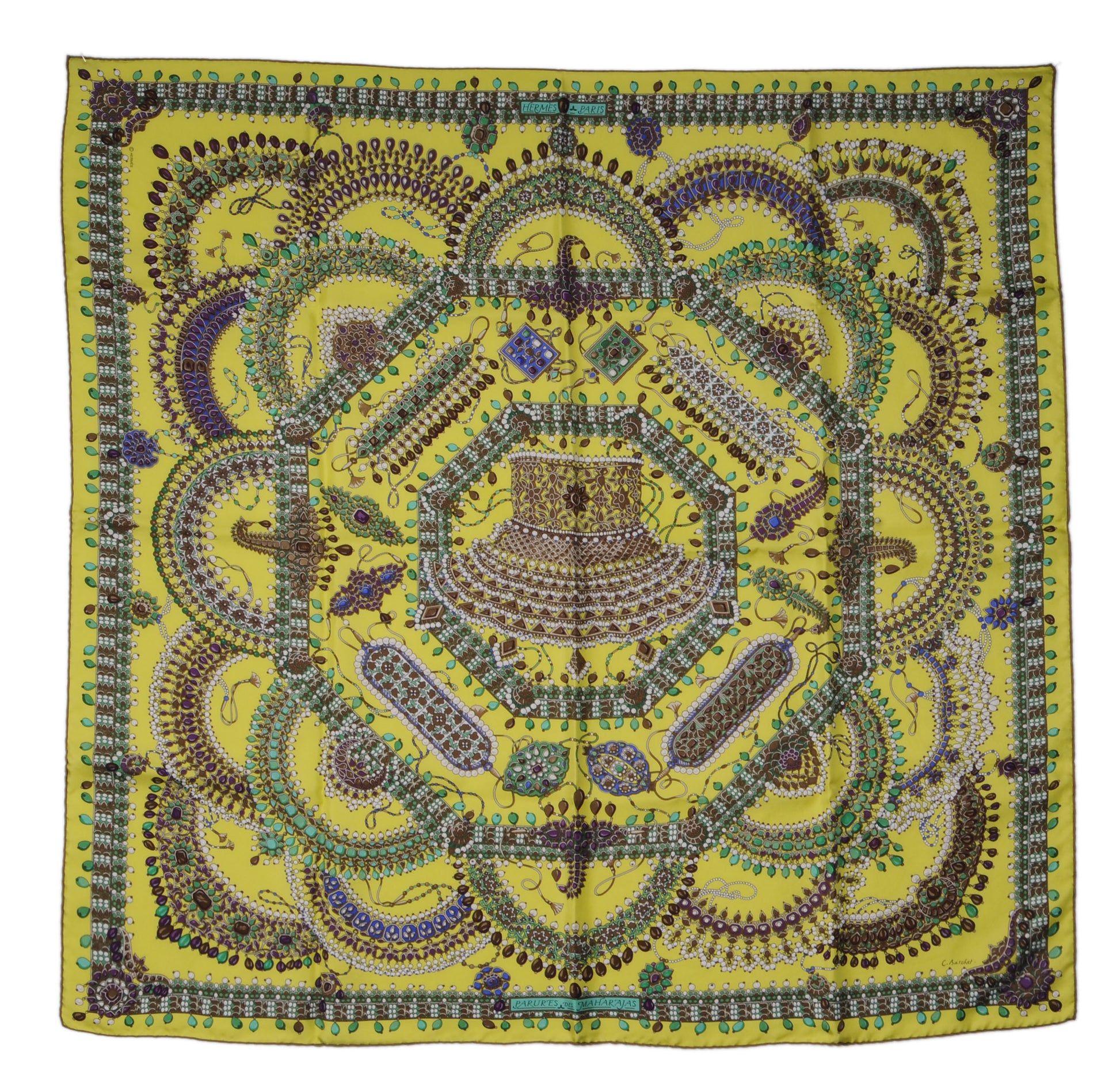 Hermes Silk Parures Des Maharajas Scarf 90 3 of 5