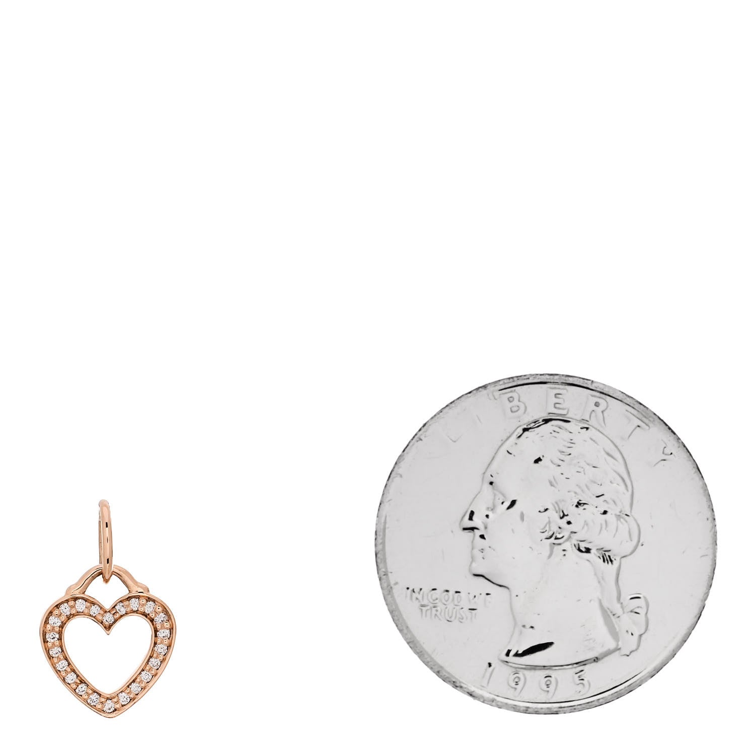Tiffany 18K Rose Diamond Sentimental Heart Charm 2 of 4