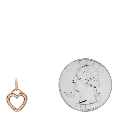 Tiffany 18K Rose Diamond Sentimental Heart Charm 2 of 4