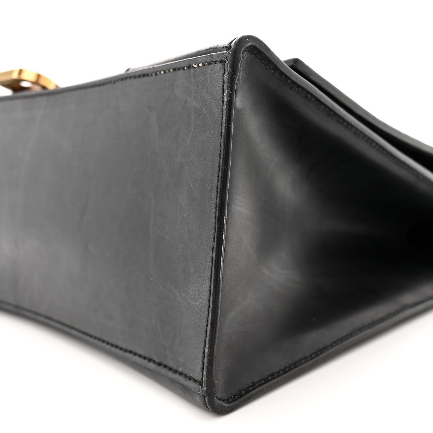 Balenciaga Shiny Box Calfskin Medium Hourglass Top Handle Bag Black 9 of 17