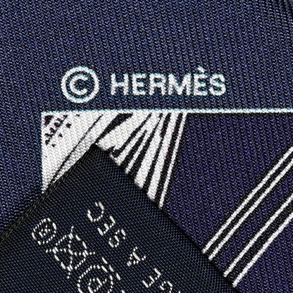 Hermes Silk Springs Springs Twilly Marine Creme Petrole 4 of 5