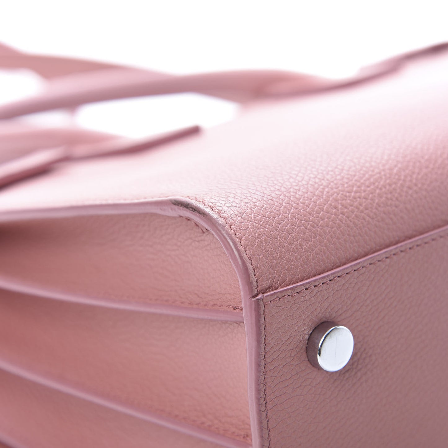 Grained Calfskin Baby Sac De Jour Dark Rose