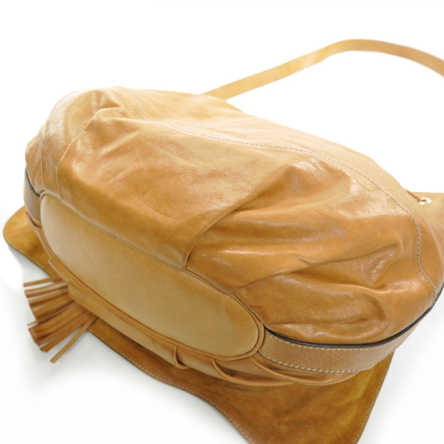 Calfskin Tattoo Heart Tribeca Messenger Bag Tan