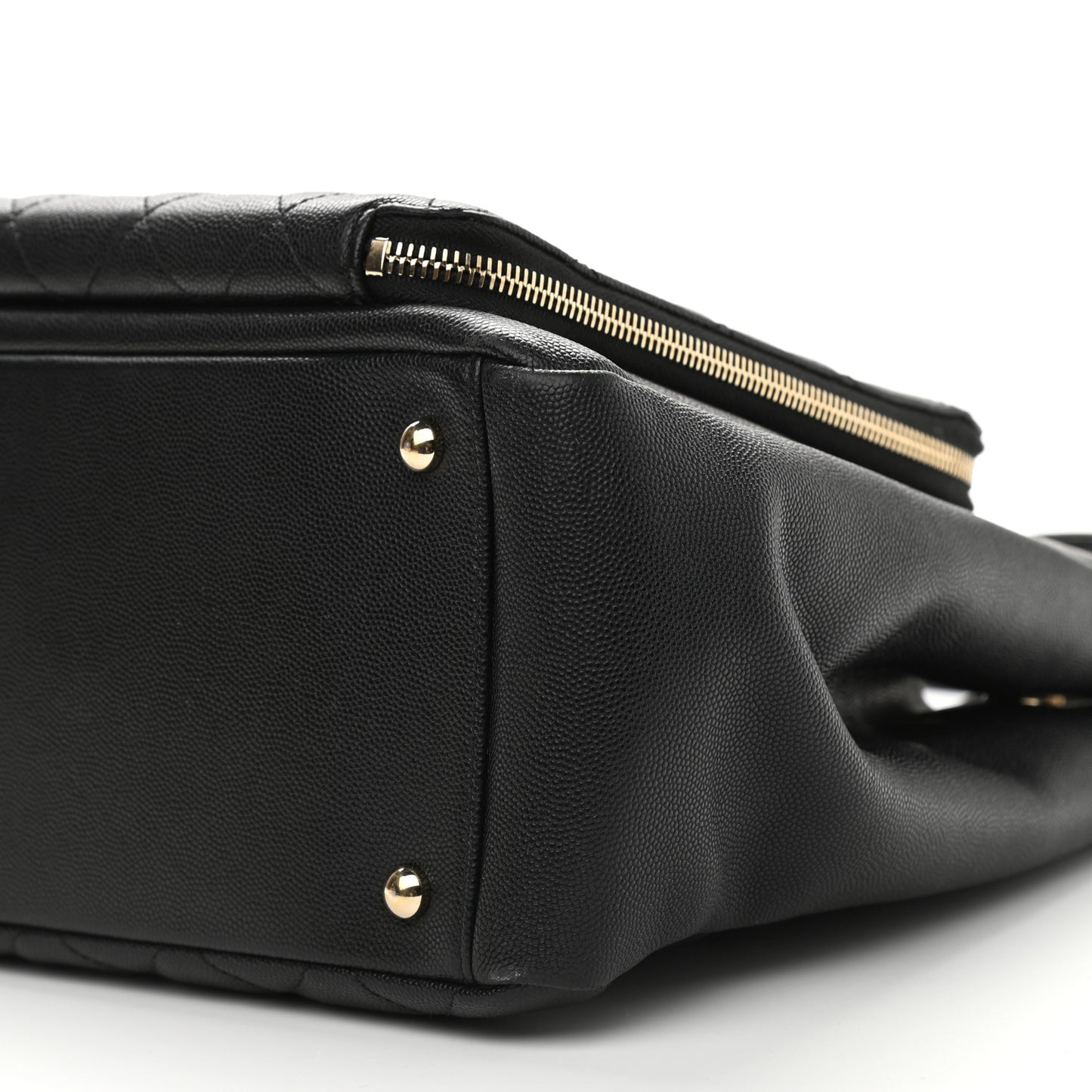 Caviar Quilted Large Business Affinity Shopping Bag Black
