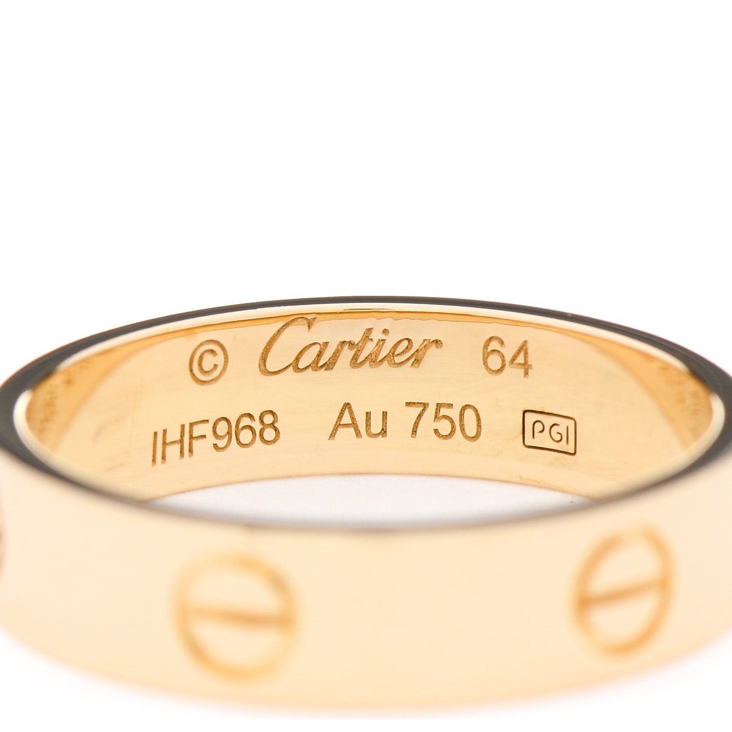 18K Yellow Gold 5.5mm LOVE Ring 64 10.75