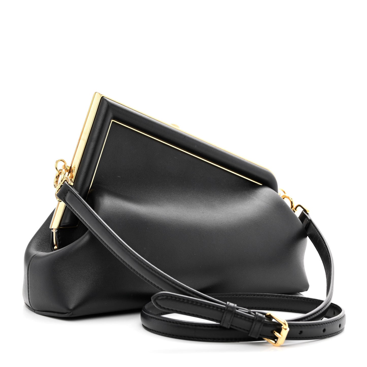 Shiny Nappa Midi Fendi First Black