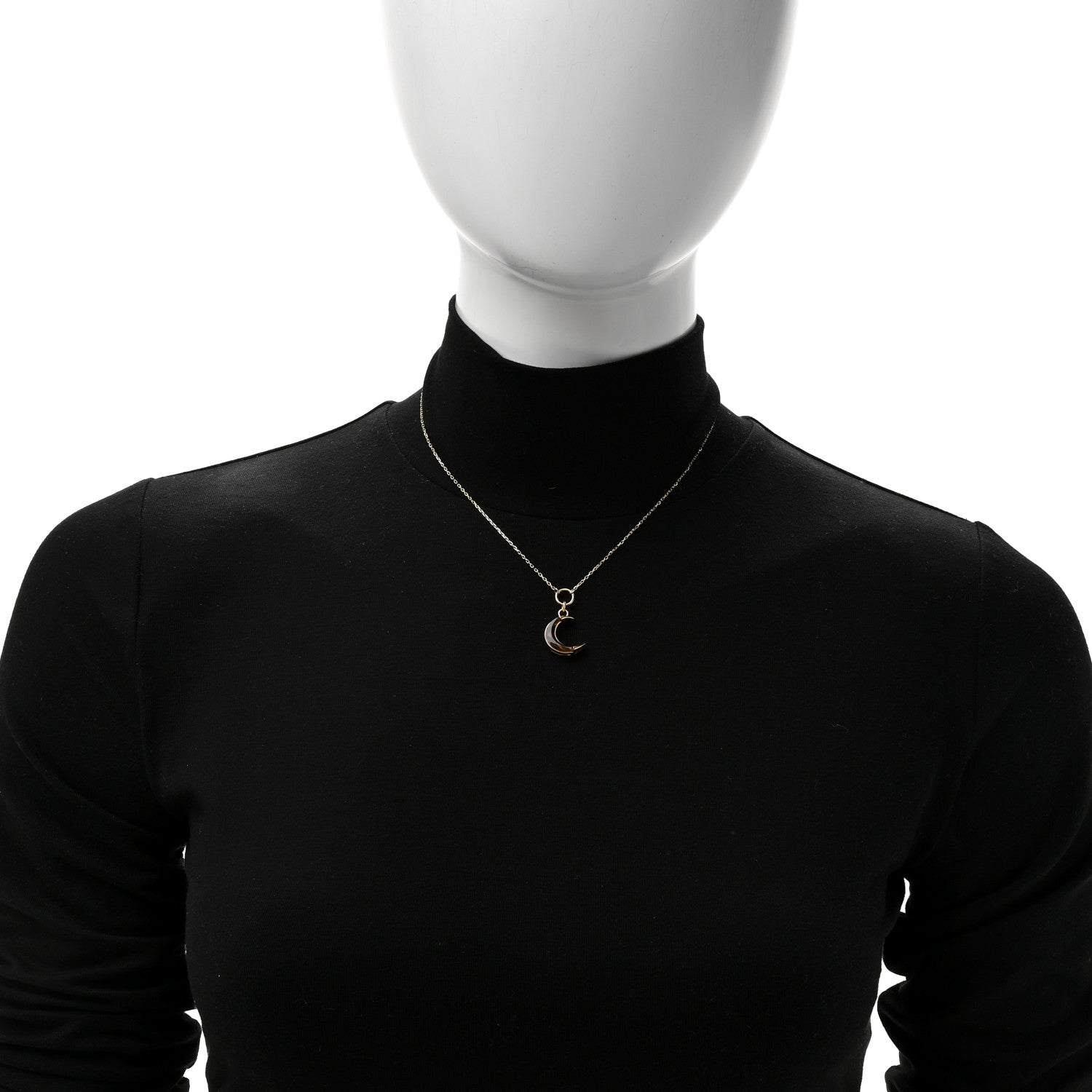 Foundrae 18K Yellow Gold Champagne Citrine Crescent Karma Necklace 2 of 6