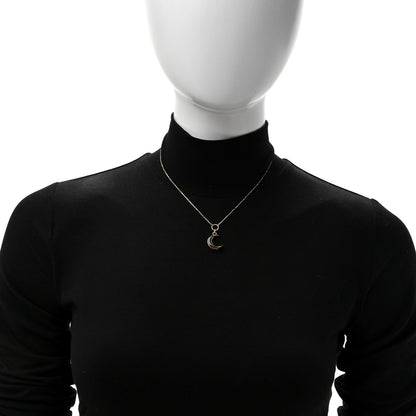 Foundrae 18K Yellow Gold Champagne Citrine Crescent Karma Necklace 2 of 6