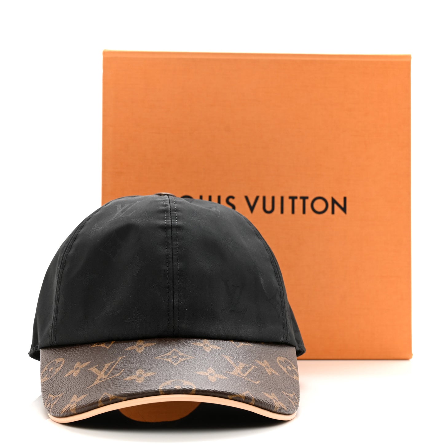 Polyester Silk Monogram LV Get Ready Cap M Black