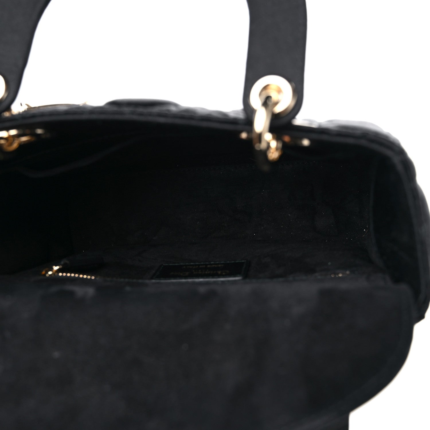 Christian Dior Satin Swarovski Crystal Cannage My ABC Lady Dior Black 5 of 8