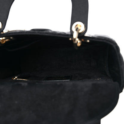 Christian Dior Satin Swarovski Crystal Cannage My ABC Lady Dior Black 5 of 8