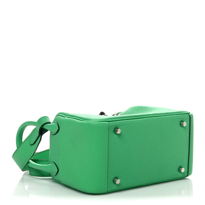 Hermes Taurillon Clemence Mini Lindy 20 Vert Comics 4 of 10