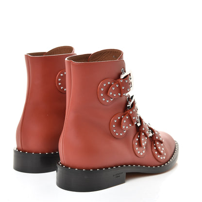 Givenchy Calfskin Studded Prue Buckle Bootie 38.5 Cognac 4 of 10
