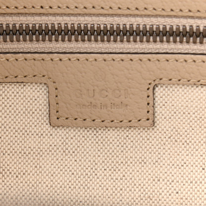 Gucci GG Supreme Monogram Textured Dollar Calfskin Web Small Ophidia Half Moon Hobo Beige Mystic White Oatmeal 6 of 10