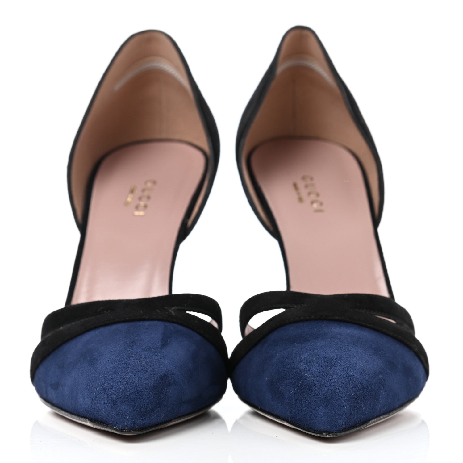 Gucci Suede Pumps 37 Black Blue 2 of 7
