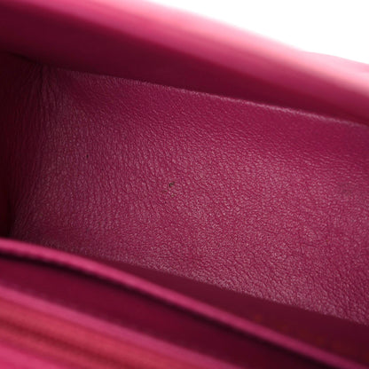 Chanel Lambskin Chevron Quilted Mini Rectangular Flap Dark Pink 19 of 19