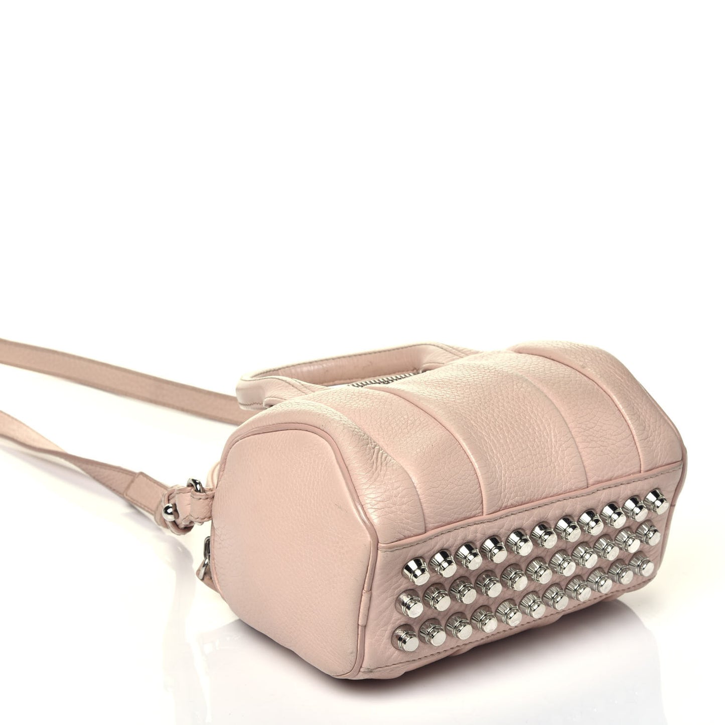 Pebbled Lambskin Mini Rockie Pale Pink Rhodium Hardware