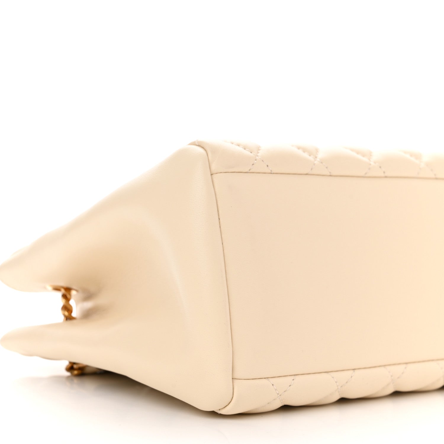 Versace Nappa Quilted Medusa Chain Shoulder Bag Beige 8 of 9