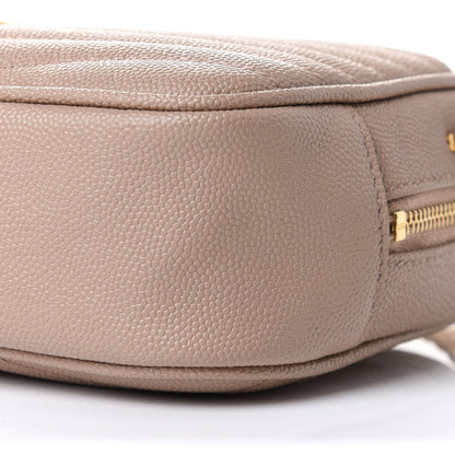 Saint Laurent Grain De Poudre Matelasse Monogram Mini Lou Camera Bag Dark Beige 9 of 9