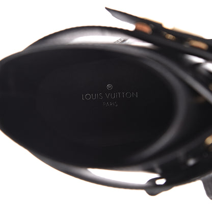 Louis Vuitton Calfskin Wonderland Ranger Flowers Boots 37.5 Black Multicolor 5 of 7