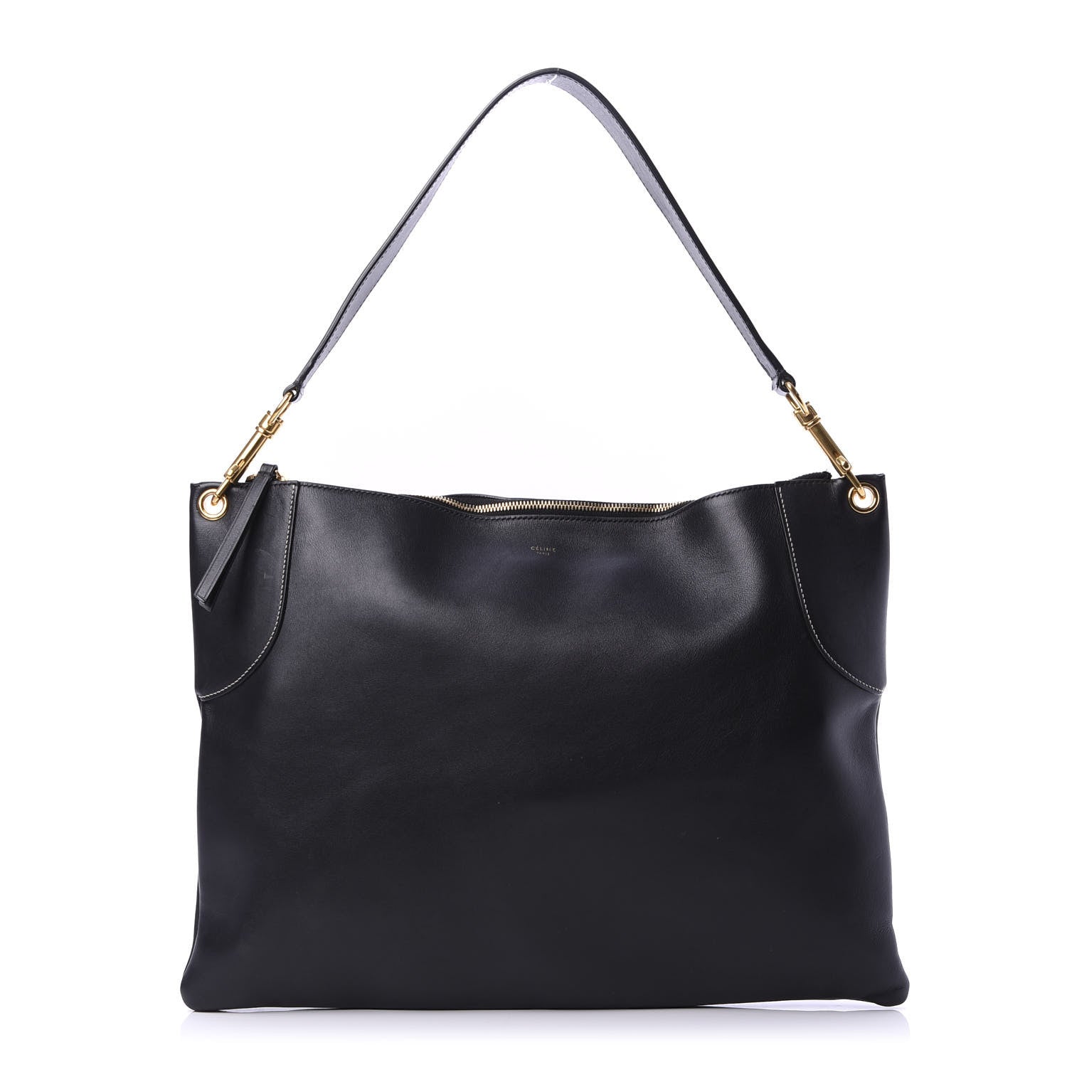 Celine Lambskin Shoulder Bag Black 1 of 12