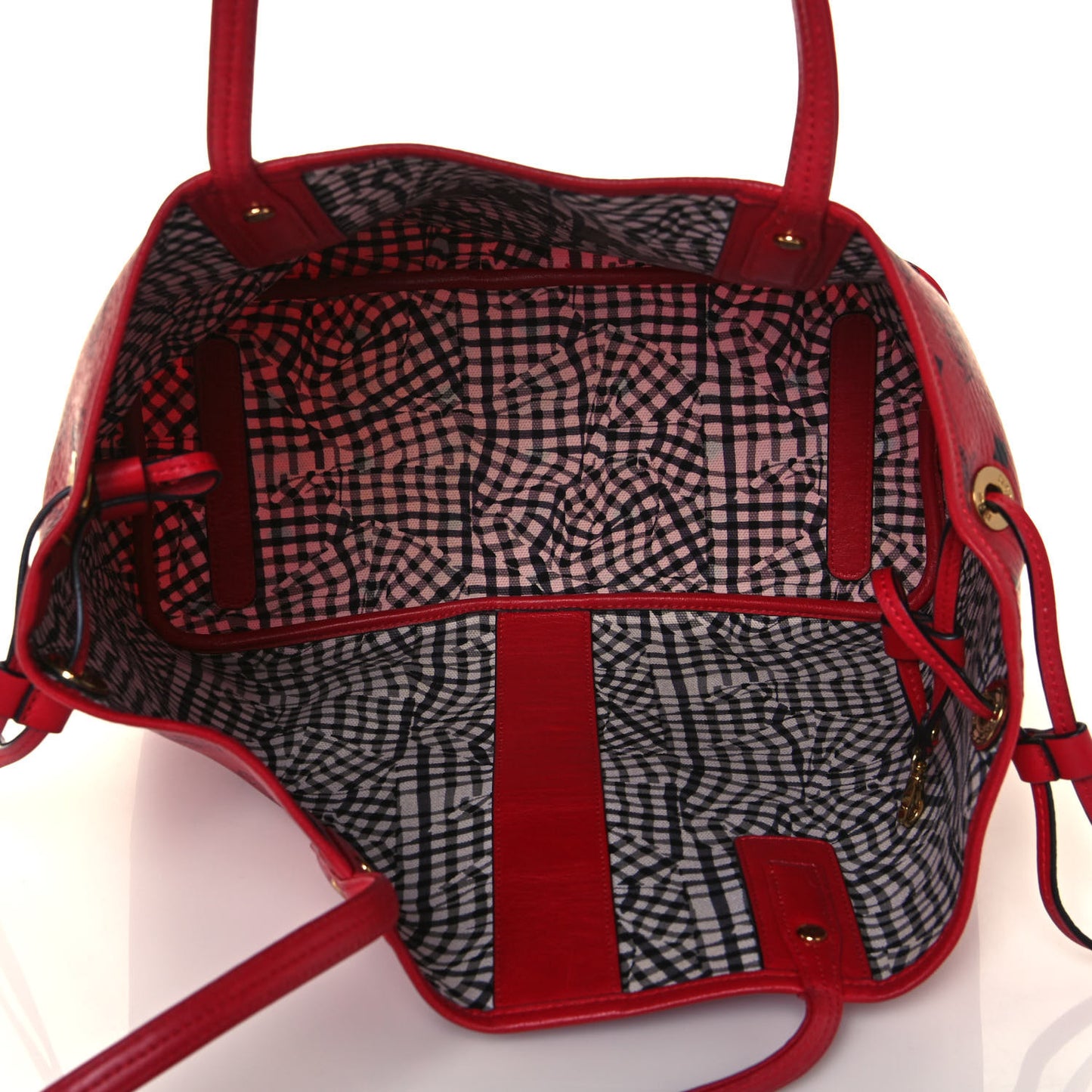 Visetos Medium Liz Reversible Shopper Tote Ruby Red