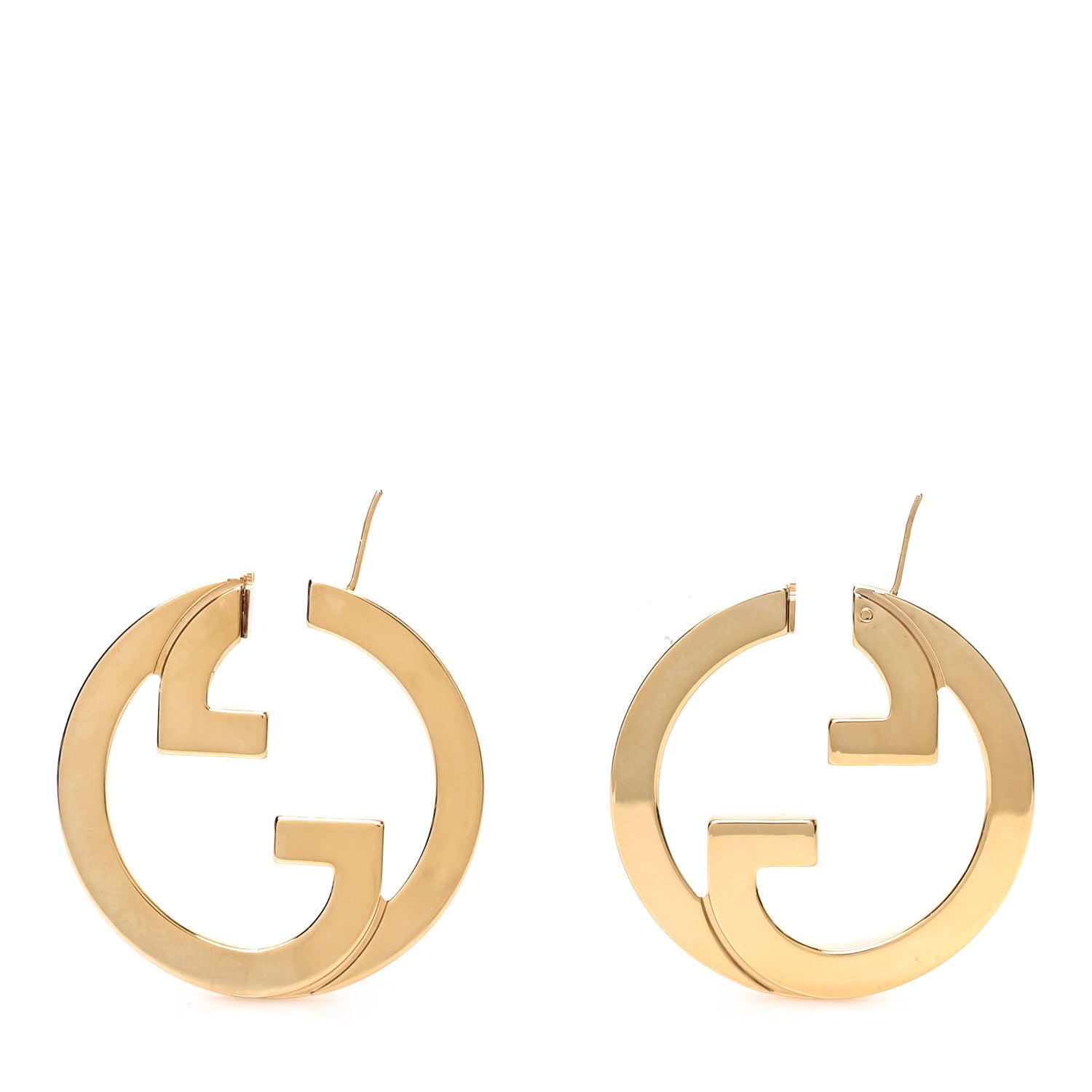 Gucci Metal Blondie Hoop Earrings Gold 3 of 5