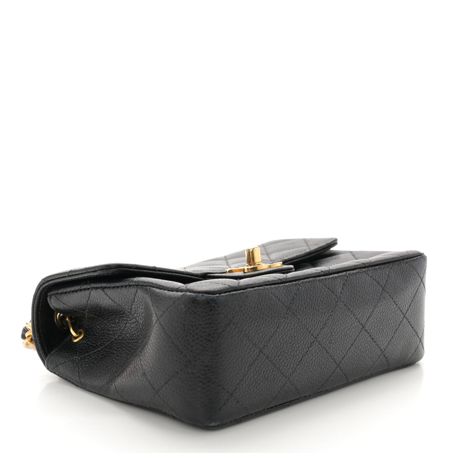Caviar Quilted Mini Square Flap Black