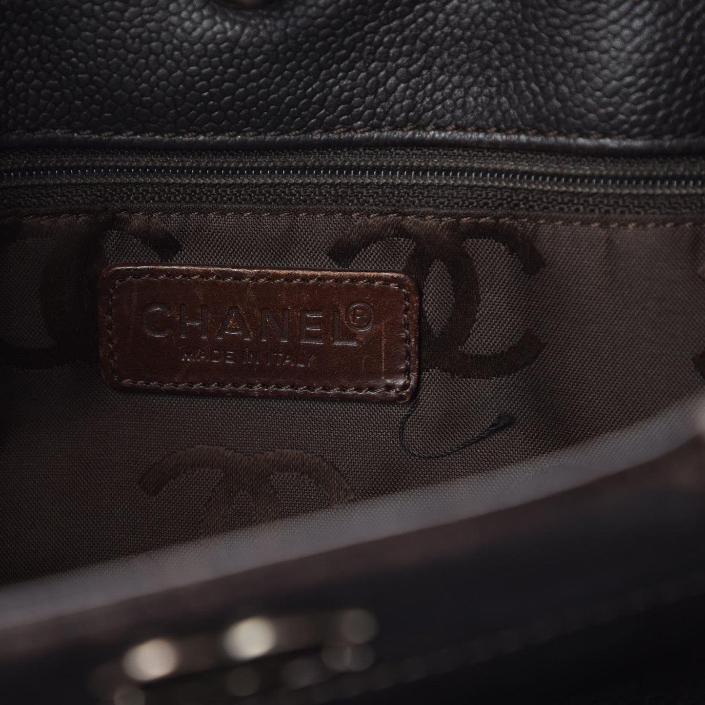 Caviar CC Shoulder Bag Brown