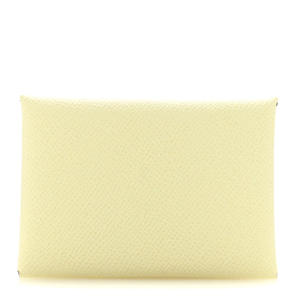 Hermes Epsom Calvi Duo Card Case Jaune Milton 1 of 9