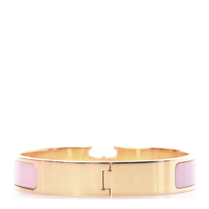 Hermes Enamel Narrow Clic Clac H Bracelet PM Rose Cassata 2 of 3